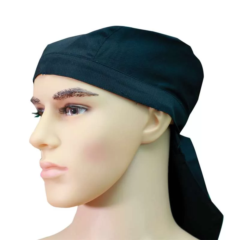 Chef Bandana Adjustable Kitchen Chef Cap in Black Colour ...